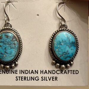 Thomas Francisco Golden Hills Turquoise Earrings Native Made
